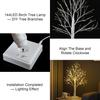 144 LED Birch Tree Lights, DIY Artificial Tree Lamp Timer Battery/USB Operated, Tabletop Bonsai Fairy Light Spirit Tree for Bedroom Christmas Home
