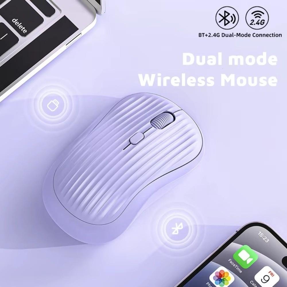 Rechargeable Wireless Mouse 2.4G Bluetooth Silent Mouse Dual Mode Mouse Desktop Laptop Tablet