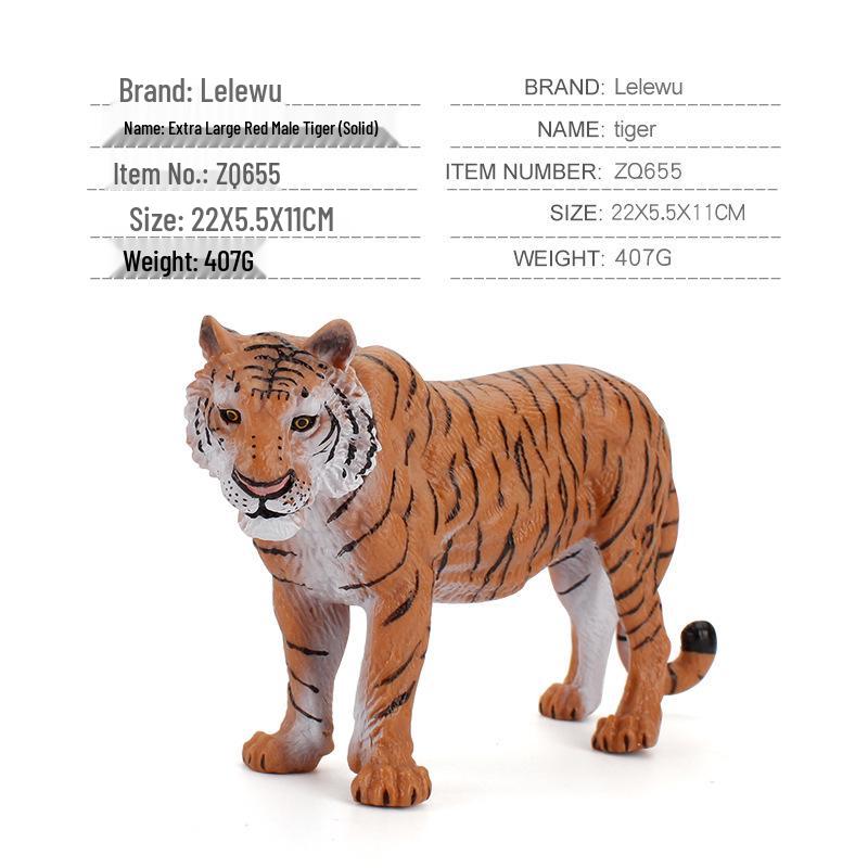 Siberian Tiger Family Hand-Painted Figurine Set – Roaring Tiger, Tigress, and Cub