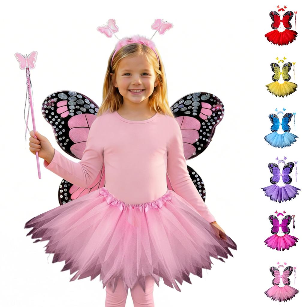 Kids' Glowing Butterfly Set - Skirt Wand Set