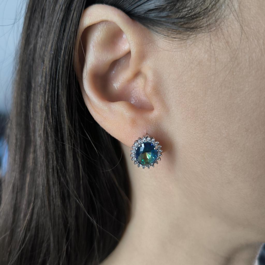 Silberohrringe mit Mystic Topas 4.228ct (2203872)