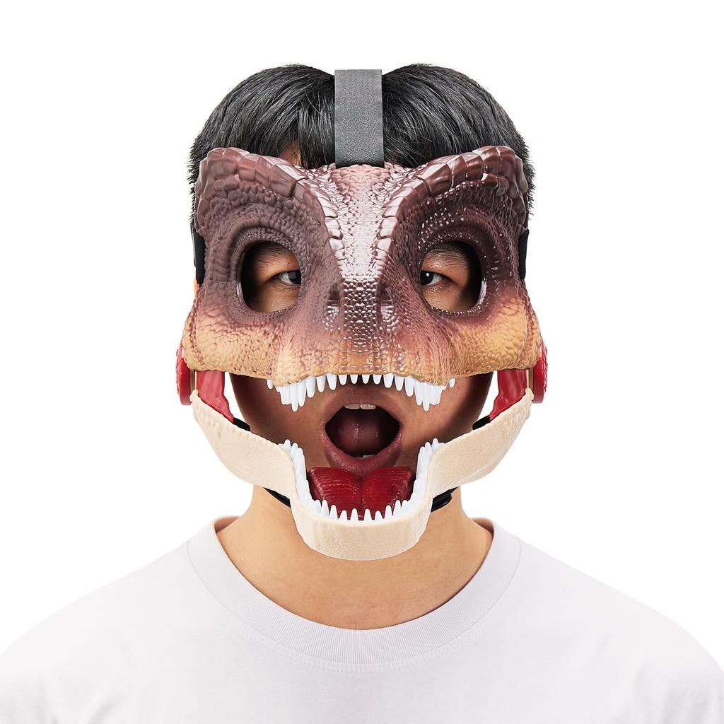 Funny Dinosaur Mask Dino Mask Moving Jaw Halloween Mask Dinosaur Head Face Mask Movable Mouth Party Cosplay Props