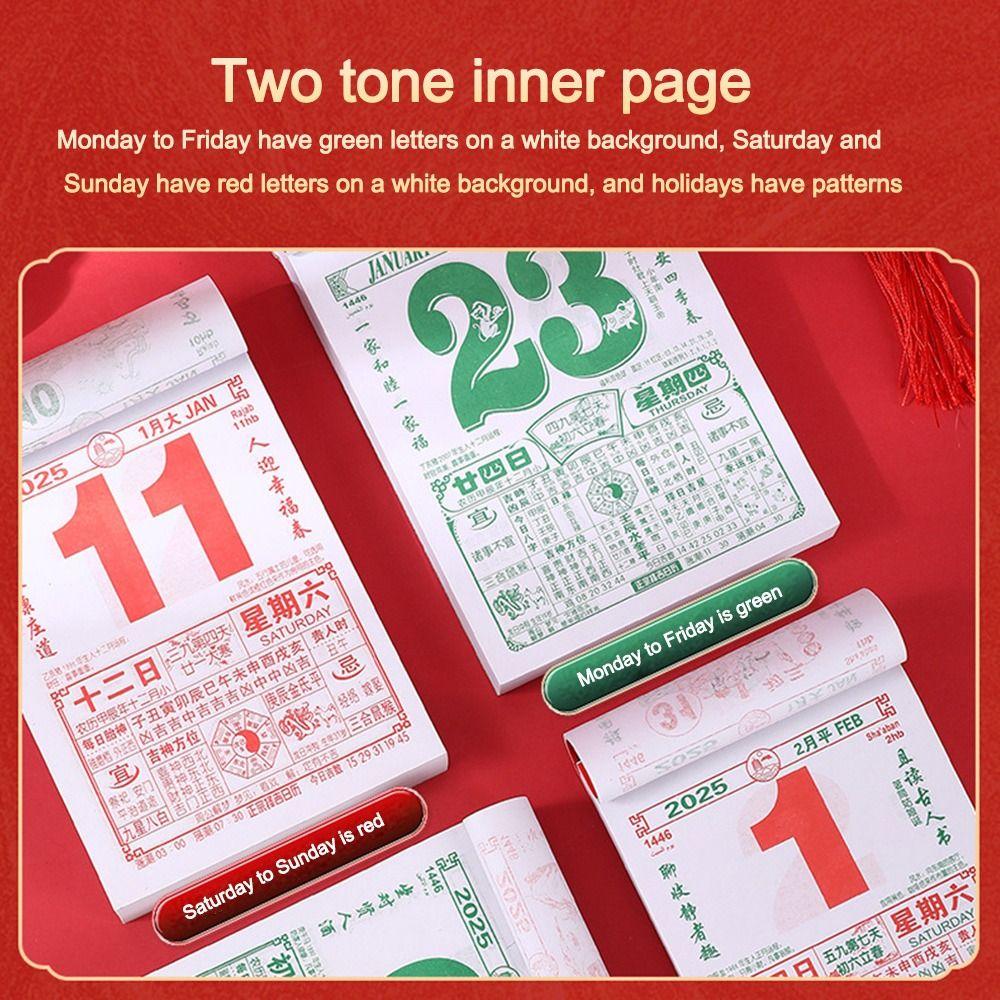 New Tearable 2026 Old Imperial Calendar Chinese Style Traditional Horse Years Hanging Calendar Perpetual Calendar