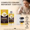 Ceramic Repair Adhesive Kit Repair Ceramic Glass Beautify Cracks Heat & Cold Resistant Fast Curing Waterproof Crack Repair Glue