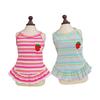 Striped Strawberry Princess Dress for Small Dogs - Spring/Summer Collection