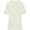Calvin Klein Solid Color Round Neck Slim Fit Short Sleeve Knit Top Women Tops Ivory 47B361GYAS