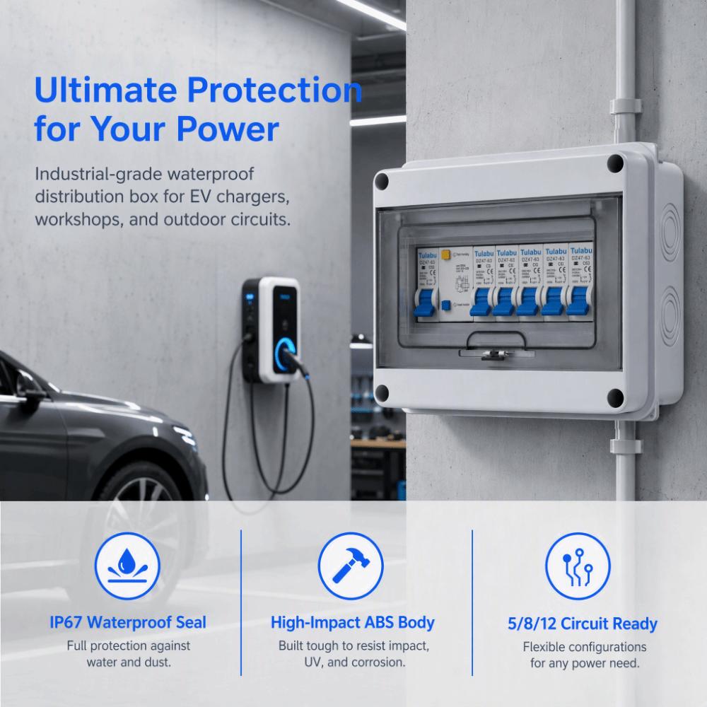 Waterproof Distribution Box Dustproof Circuit Breaker Box Switch Box Electrical Installation