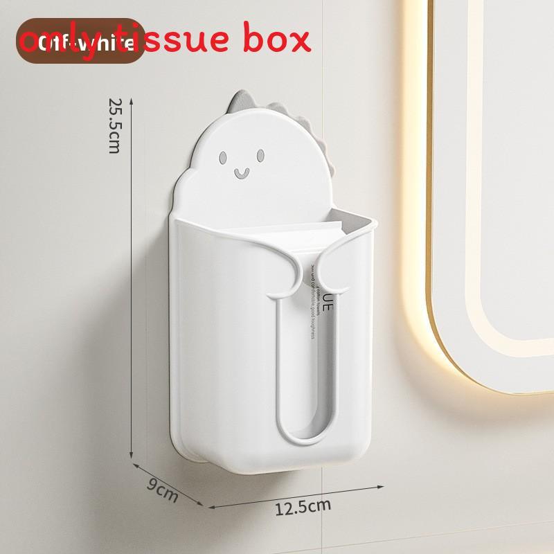 Modern Plastic Wallmounted Tissue Box With No Drilling For Bathroom And Living Room Storage