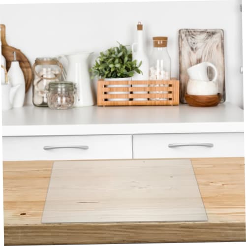 Ciieeo Glass Cutting Board, Tempered Glass Chopping Board, Fruit and Vegetable Cutting Mat, Kitchen Tool with Name Tag