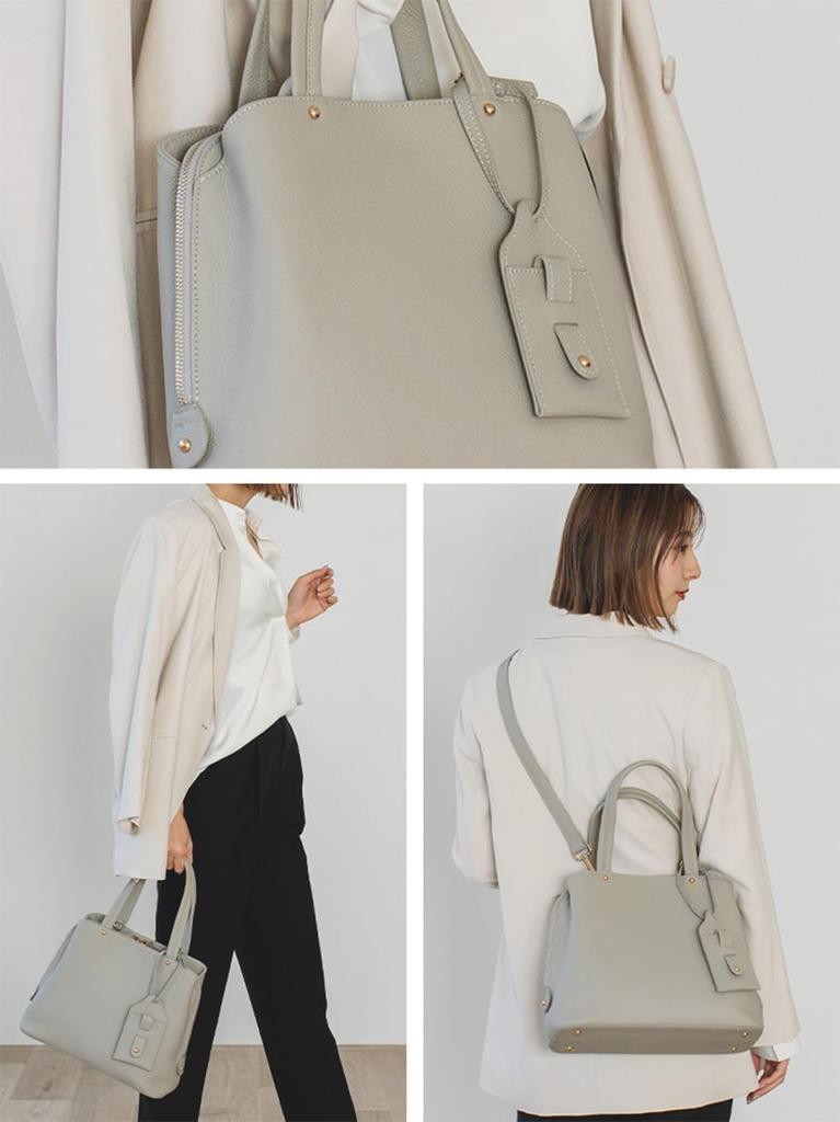 Vita Felice Torebka damska kwadratowa ze skóry bydlęcej [VITAFELICE] 2-way vinb-l16045 (Jasny szary)