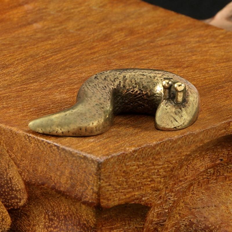 Artistic Brasses Snails Sculpture Ornaments Elegant Desktop Decoration for Office Home