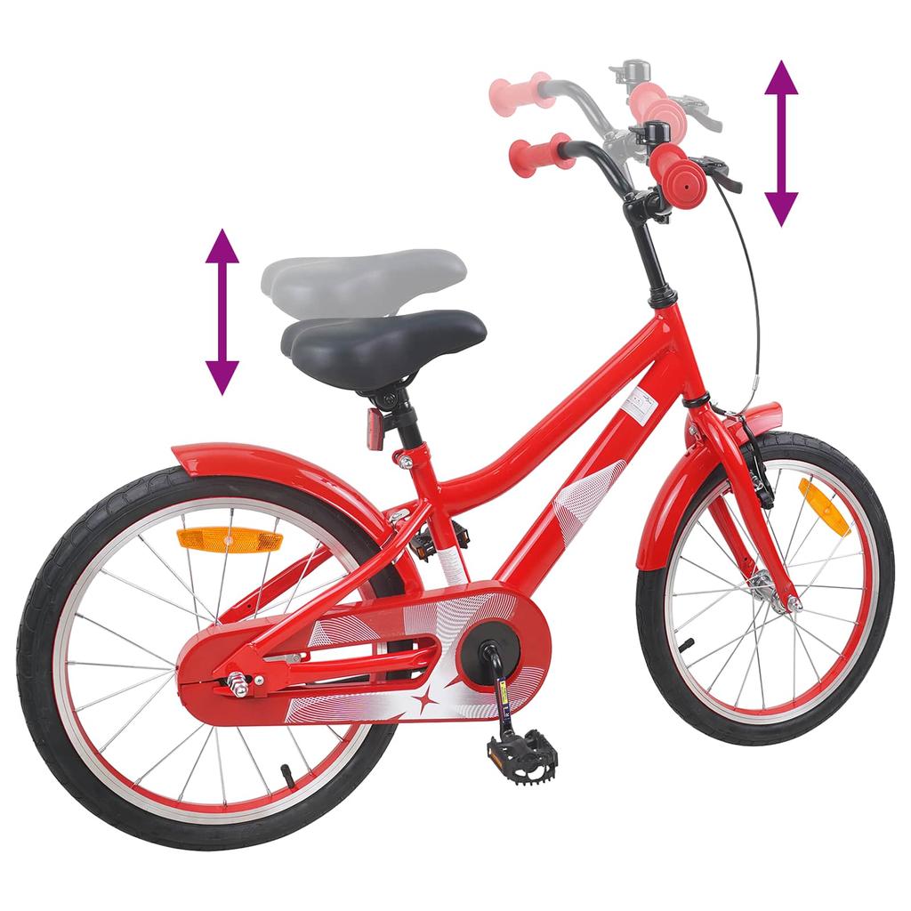 Kids Bicycle 18 Inches for Ages 5 7 Red