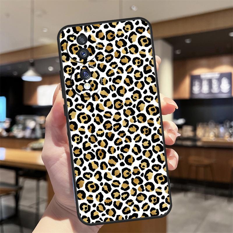 Luxury Leopard Case For Honor Magic 7 5 6 8 Lite Honor 400 200 Pro 50 70 90 X8c X9a X9b X9c X9d Win RT Cover