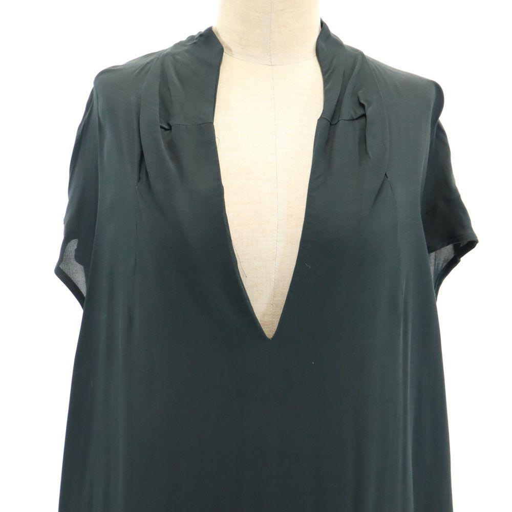 Marni Made In Italy Short Sleeve Long Dress 40 Black French Sleeve Women Used
