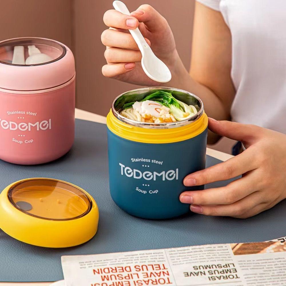 Leak-Proof Stainless Steel Lunch Box Portable Vacuum Cup Soup Cup Thermal Soup Container Picnics