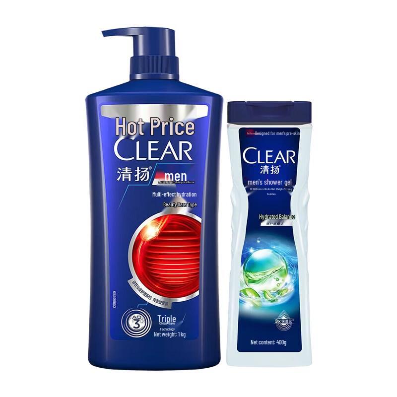 Clear Men Anti-Dandruff Shampoo & Oil Control Shower Gel Set