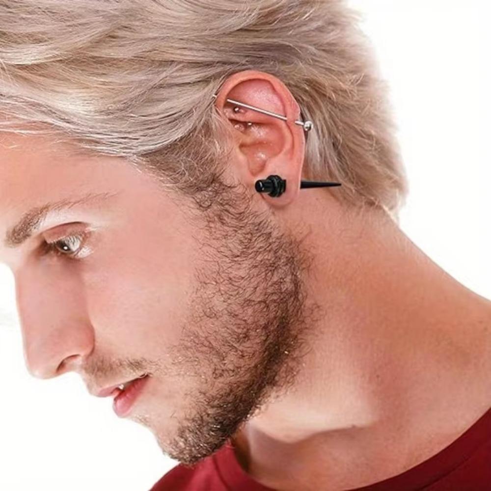 Bobisty 1pc Ear Stretching Kit 14G-00G Acrylic Tapers Plugs Acrylic C Shape Pincher Tapers Silicone Tunnels Ear Gauges Expander