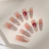 Zhuo Shi Mei Handmade Blinking Cat Eye Nail Stickers - French Detachable Light Luxury Whitening Manicure
