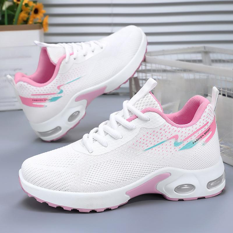 Women's Breathable Sports Shoes Plus-size Casual Shoes Lace-up Air-cushioned Running Shoes