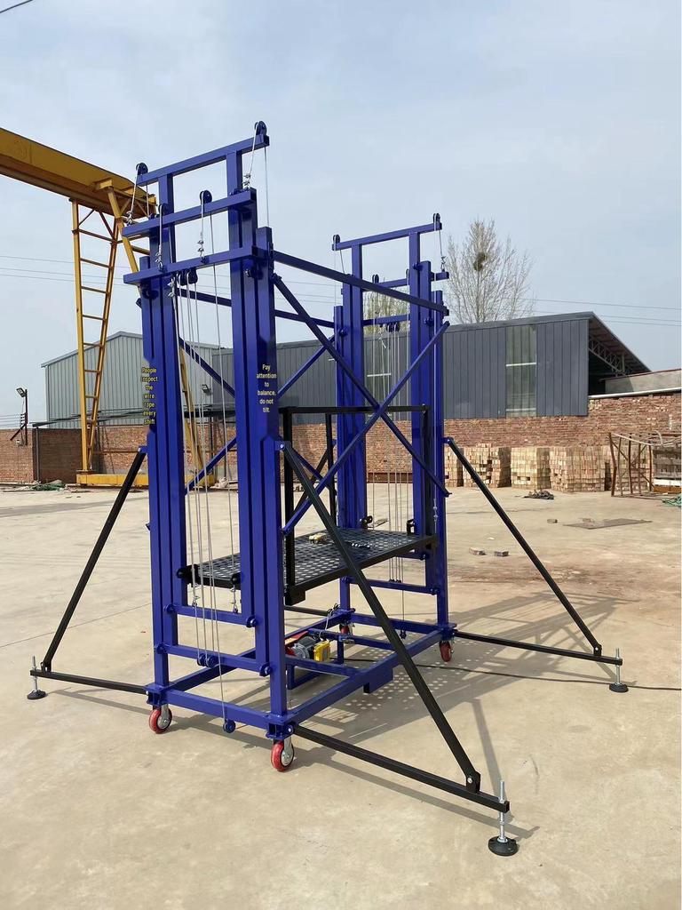 Remote-Controlled Electric Scaffolding Lift for Indoor and Outdoor Use