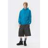 Customellow Blue Oversized Graphic Embroidered Sweat Hoodie Cwtaw25631bux