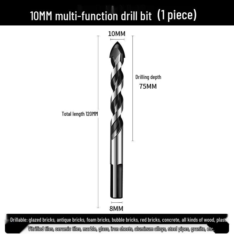 6mm Triangle Drill Bit for Tile, Concrete, Glass, and Cement
