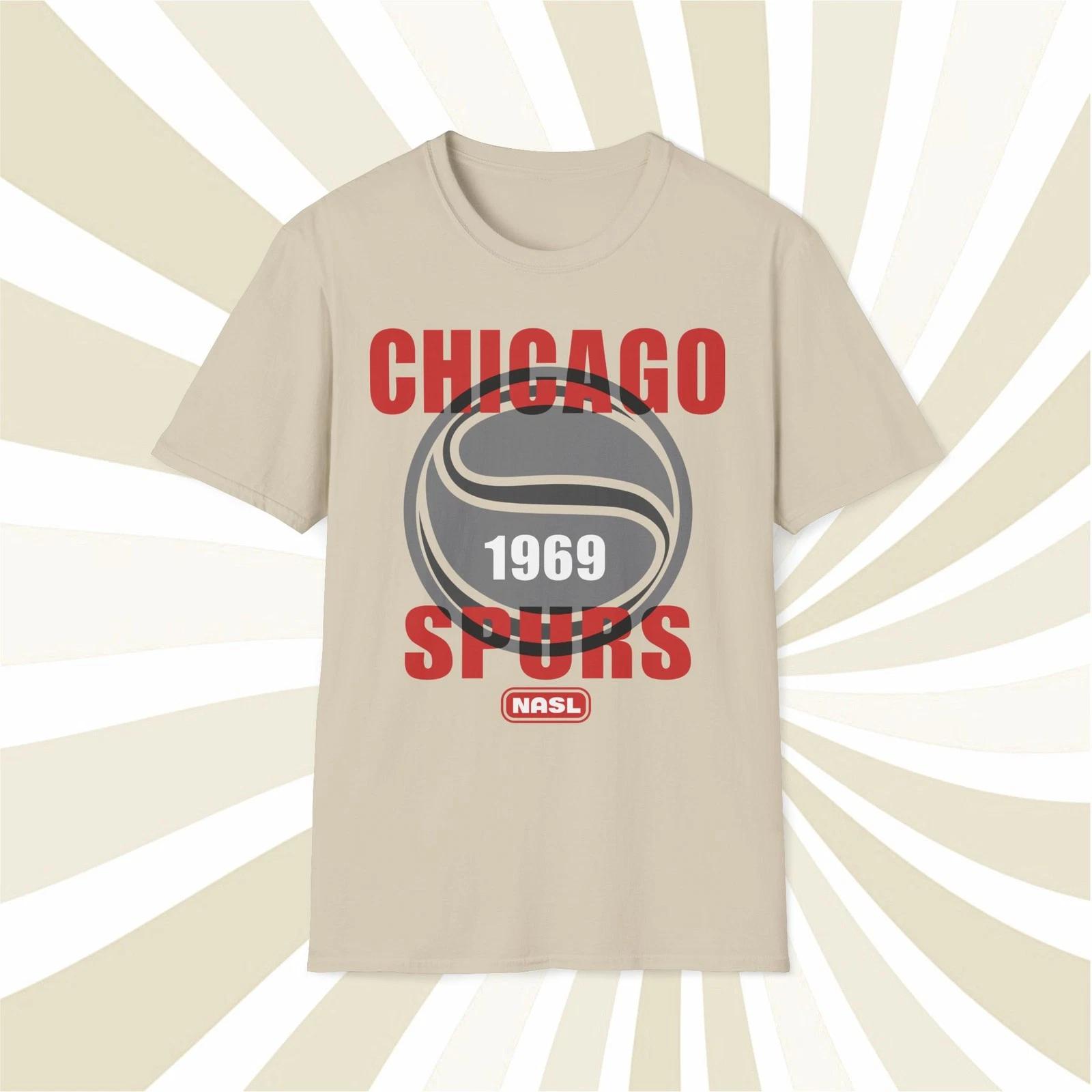 Men s and Women s T-shirts Chicago Spurs 1969 NASL Vintage Offset Printed Soccer T-Shirt S