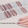 Tiras de Esmalte com Glitter com Lixa Fácil de Aplicar Remover Autoadesivas Unha Inteira Feminina Adesivo para Unhas Manicure Caseira Decoração DIY Nail Art Wrap