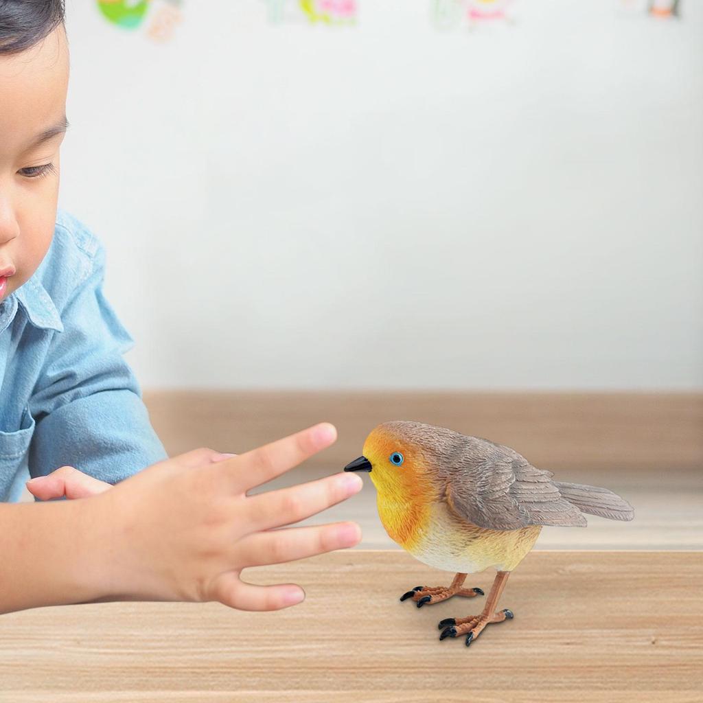 Realistic Bird Figure Miniature Birds Decor Centerpiece Sculpture Creative Figurines