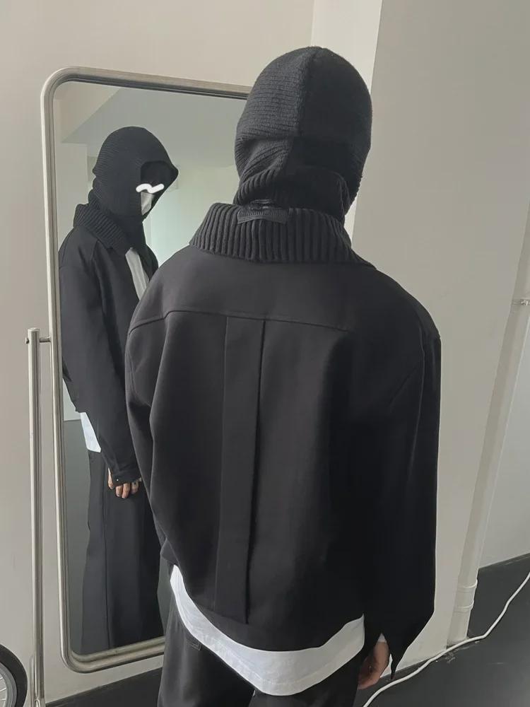 Korean-Style Men's Autumn/Winter Casual Loose Short Coat with Wide Lapel