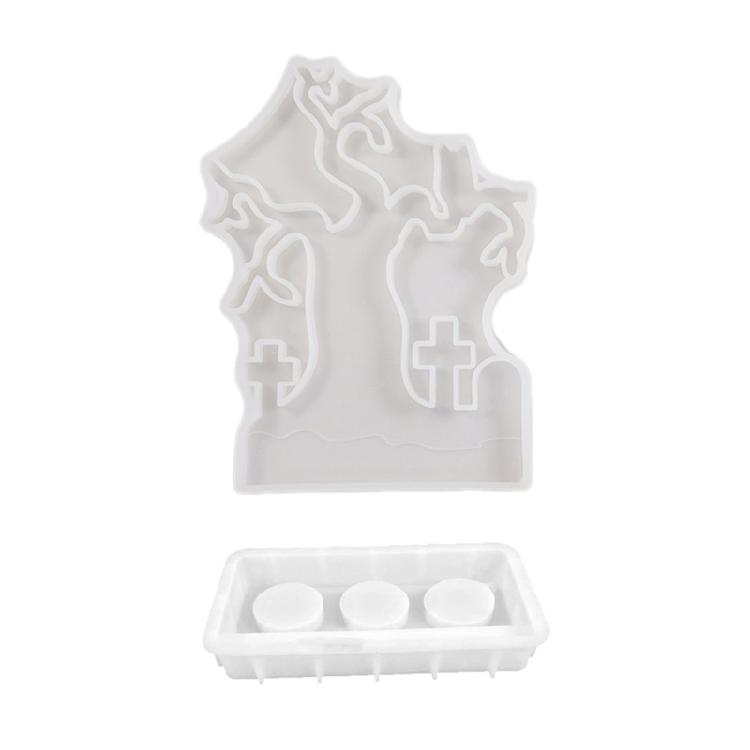 Silicone Resin Molds Candle Holder Molds Halloween Theme Craft Mold Silicone Candle Base Molds Perfect for Candle Holder