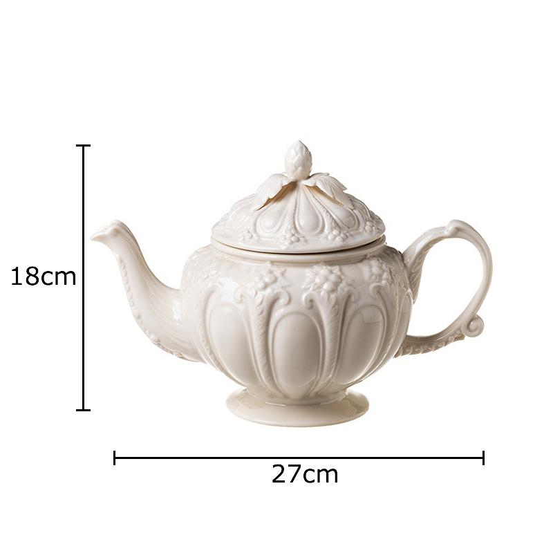 Floral Reliefs Classical Ceramic Cup&saucer Teapot Dining Table Coffee Mug Milk Mugs Afternoon Tea Teacup Fruit Juice Container