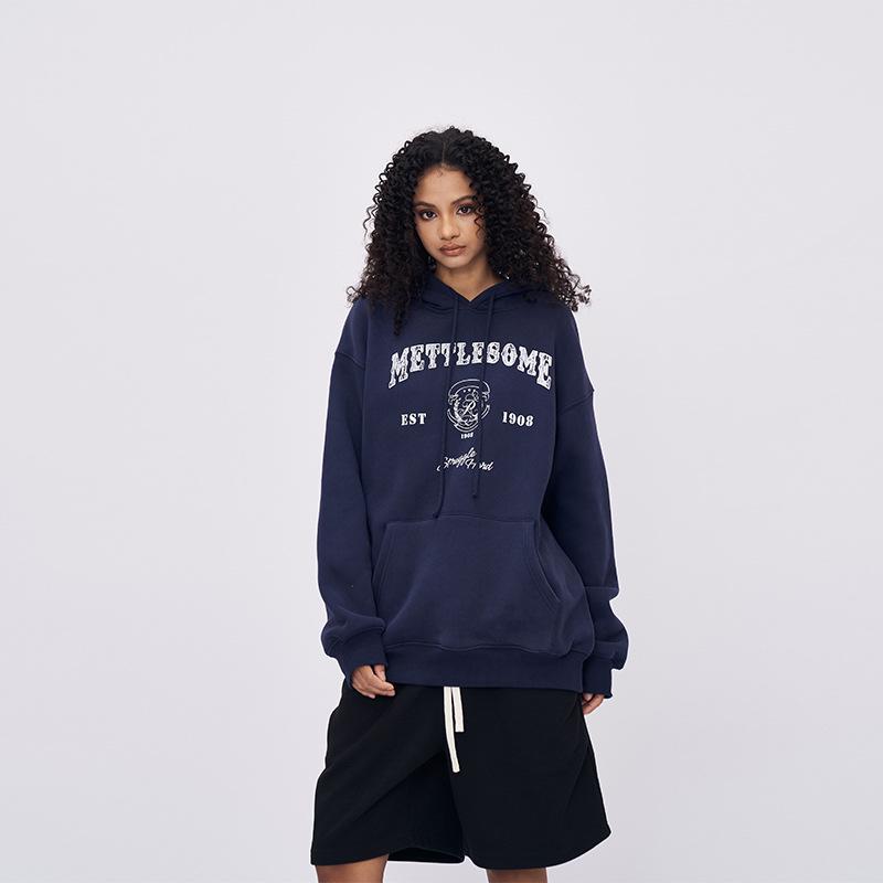 

RFSD Menswear: 2025 Autumn/Winter Oversized Printed Hooded Sweatshirt for Men XL темно-синього кольору