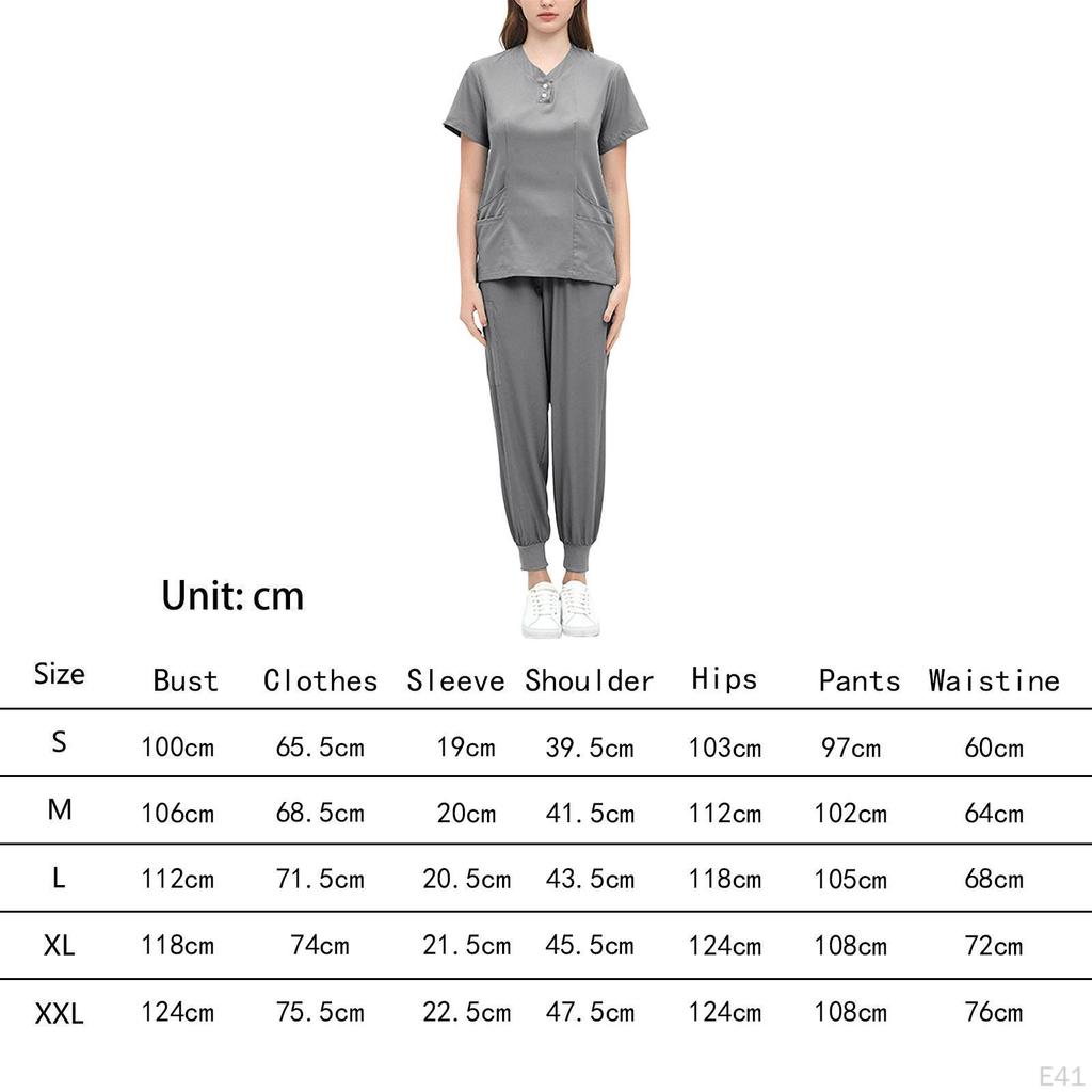 Care Peeling Set, Work Clothes, Soft, Breathable, Elastic Waist, Nurse Clothing, Top And
