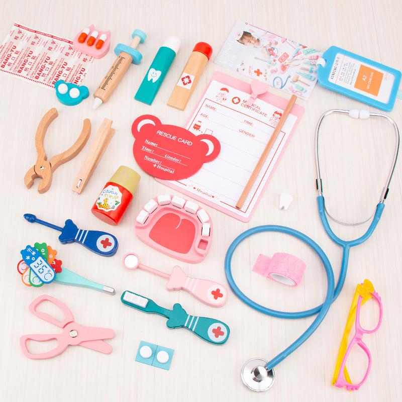 Kids' Wooden Medical Playset: Doctor Role-Play Toy for Boys and Girls