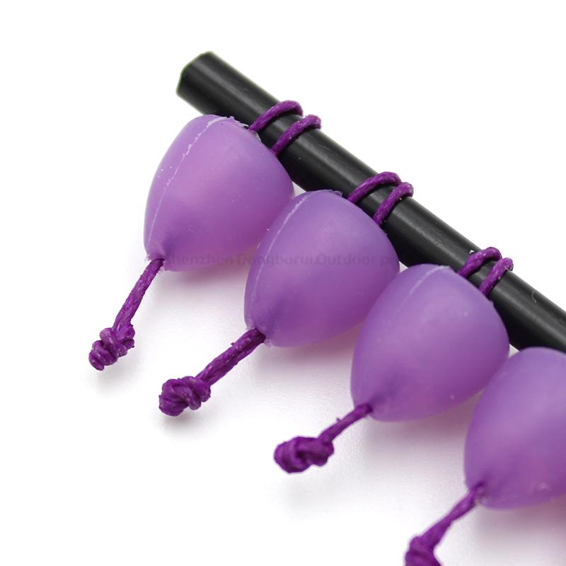 5pcs/Set Carp Fishing Sliding Dacron Connectors Pre-Formed Loop For Easy Sliding Onto Elastic And Pole Rig Line For Fishing Tackle