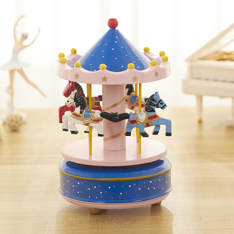 Sky City Carousel Music Box: Romantic European-Style Birthday Gift with Spire Clockwork