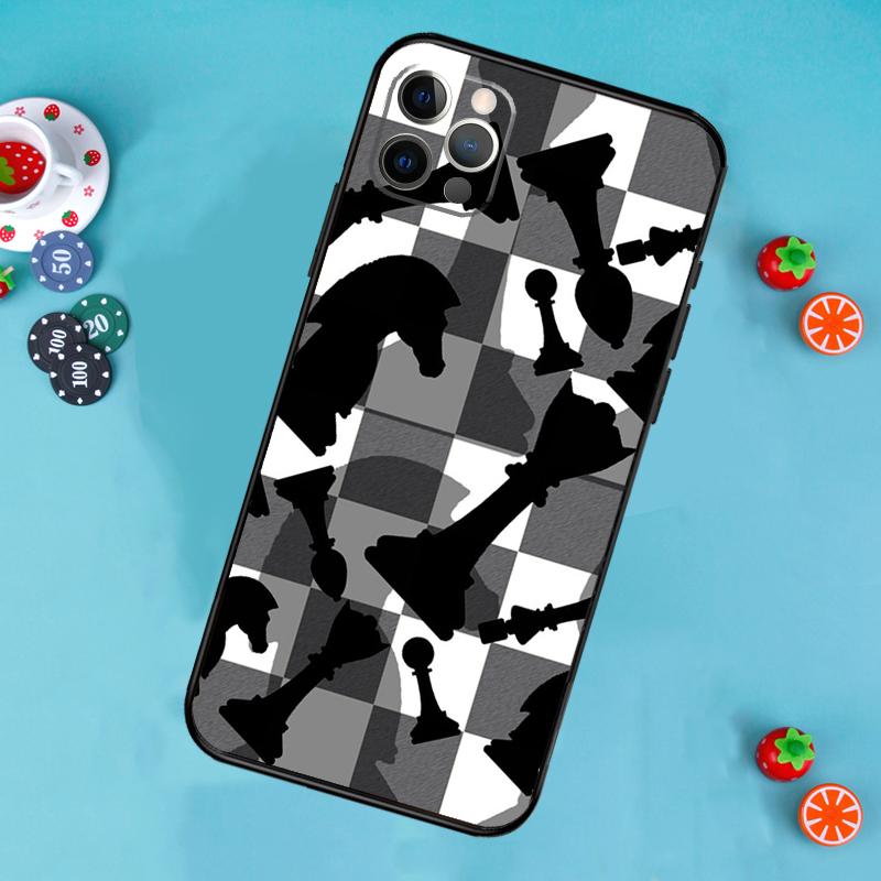 Chess Board Phone Case For iPhone 17 Air 13 16 15 11 12 14 Pro Max 13 12 mini 15 16 Plus 16e Cover Funda
