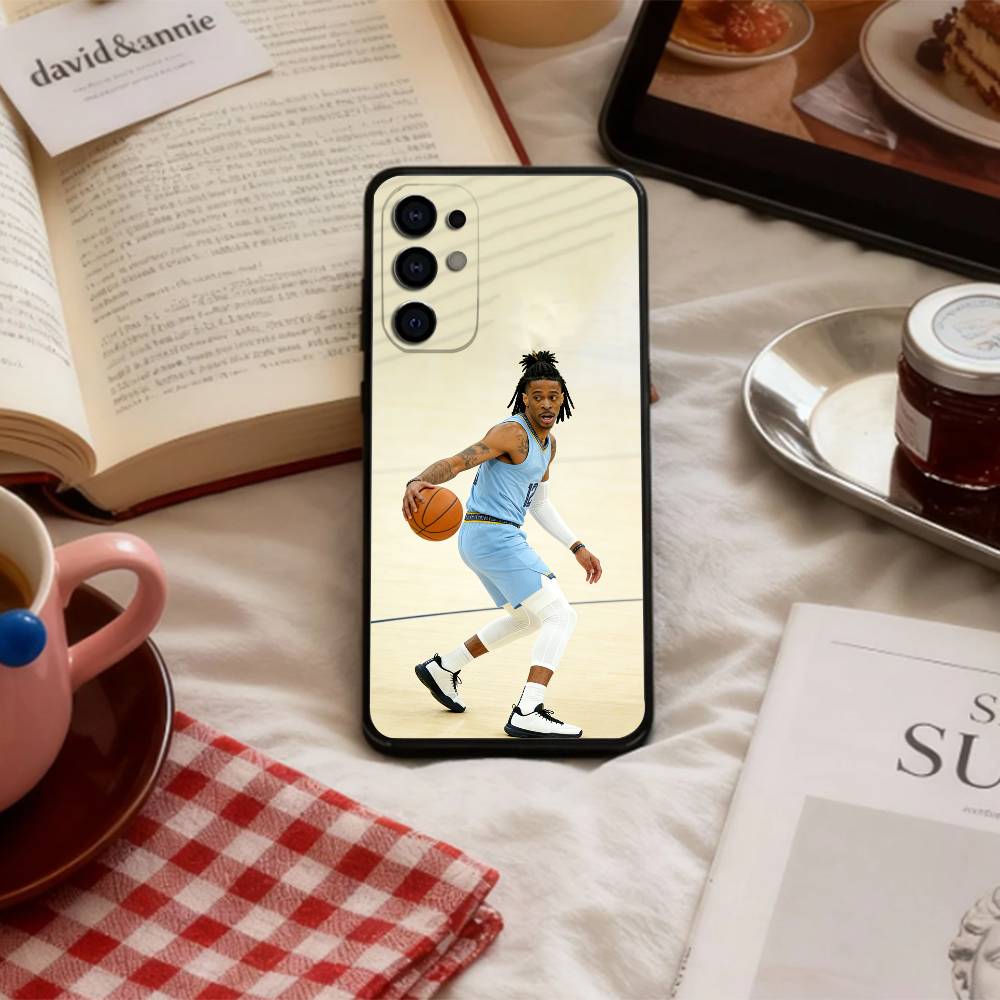 Basketball J-Ja M-Morant 12 Phone Case For Samsung S 25,24,23,22,30,21,10,9,Ultra,Plus,Lite,FE,4,5 G Soft Black Case