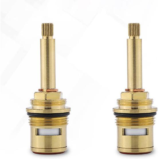 Replacement Ceramic Tap Cartridge, Brass Ceramic Stem Disc Cartridge Insert Faucet Valve Quarter TurnCeramic Tap Valves for Bathroom Kitchen Tap(Red)