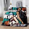 Anime Kuroko's Basketball Cartoon Blanket,Soft Throw Blanket for Home Bedroom Bed Sofa Picnic Travel Office Cover Blanket Kids