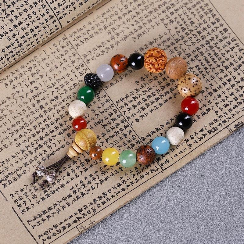 Lingyin Eighteen Seed Treasure Multi-Purpose Handcrafted Bead String - Analogous To Bodhi Buddha Beads - Artistic Hand Chain