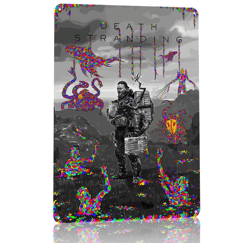 Death Stranding Poster Customized Vintage Metal Signs Wall Art Retro Tin Plaque for Gaming Room Decoration Aesthetic Wand Deko