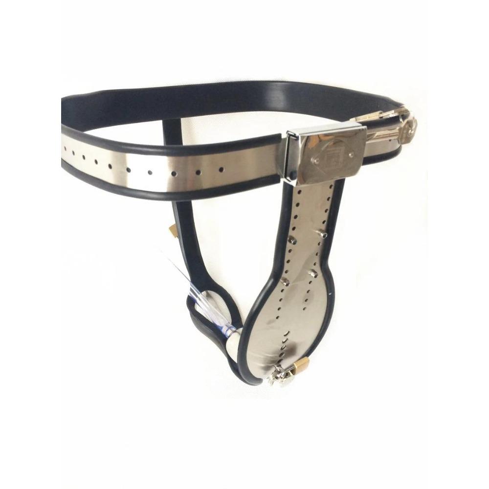 Pánský nastavitelný pás cudnosti s otvorem, odnímatelný anální kolík, klec na penis a varlata, BDSM vybavení, sexuální hračky pro muže a dospělé