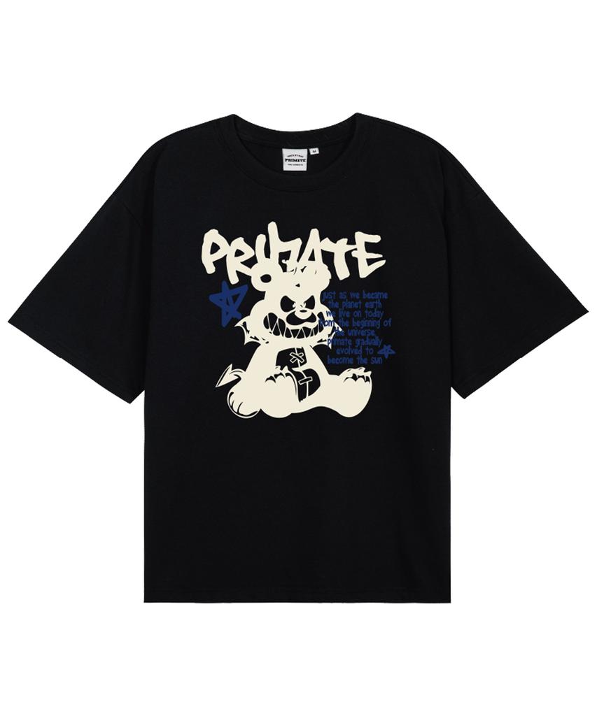 PRIMATE Bad Baer Oversized Short Sleeve T-Shirt 5 Colors (Type A)