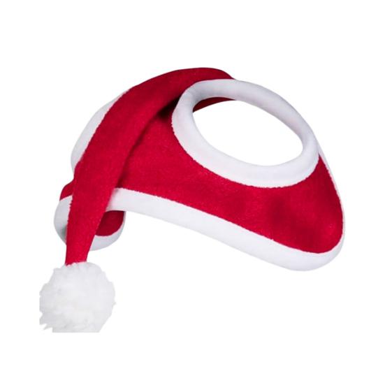 Christmas Horse Hat Reindeer Horn Headband Thick Red Velvet Santa Hat Deer Horn Hairband Xmas Horse Decoration Costume Accessories