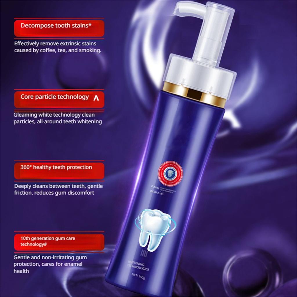 Dual-effect Whitening Fresh Toothpaste Remove Bad Breath Clean Teeth Stains150g