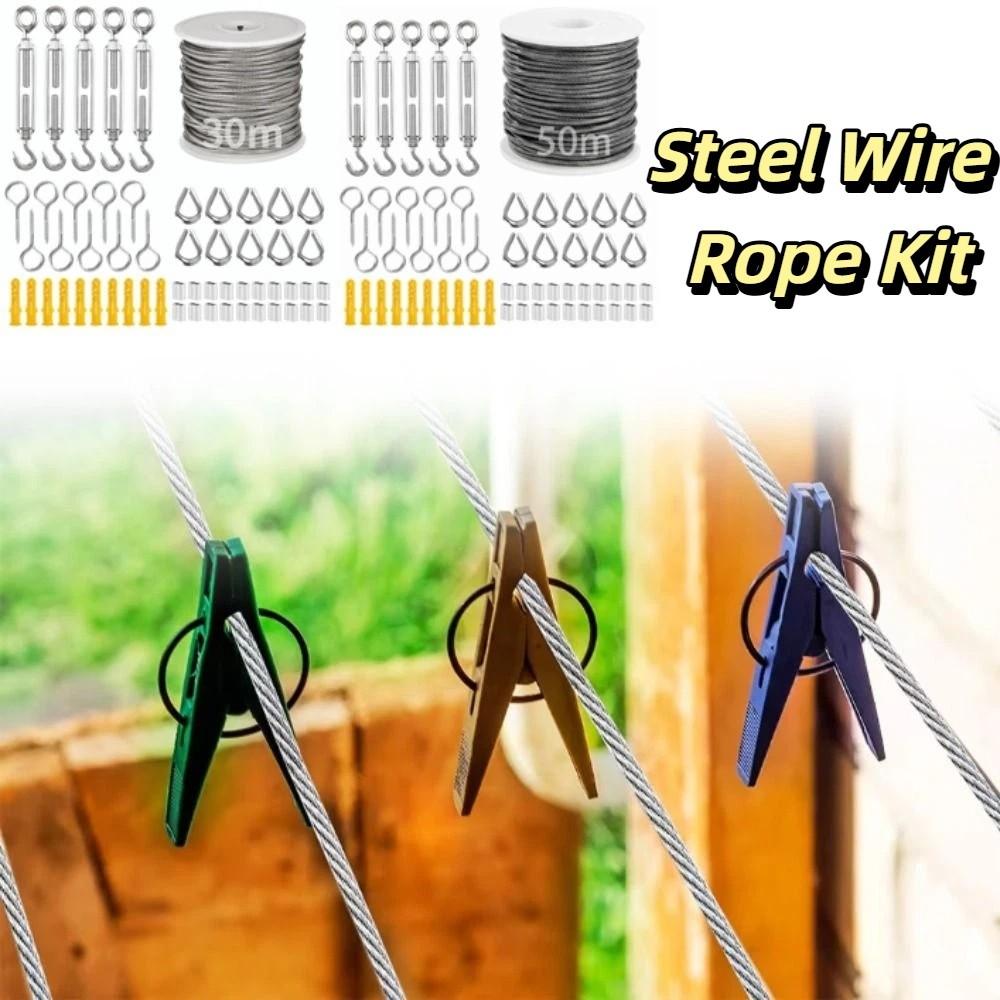 Cavo in Acciaio Inossidabile Rivestito in PVC Cavo Metallico Robusto Rotoli per Recinzione Filo per Stendere i Vestiti