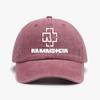 1pc'NNM' Vintage Sporty Unisex Baseball Cap - Breathable Washed, Adjustable Curved Brim & Pattern Print for Outdoor