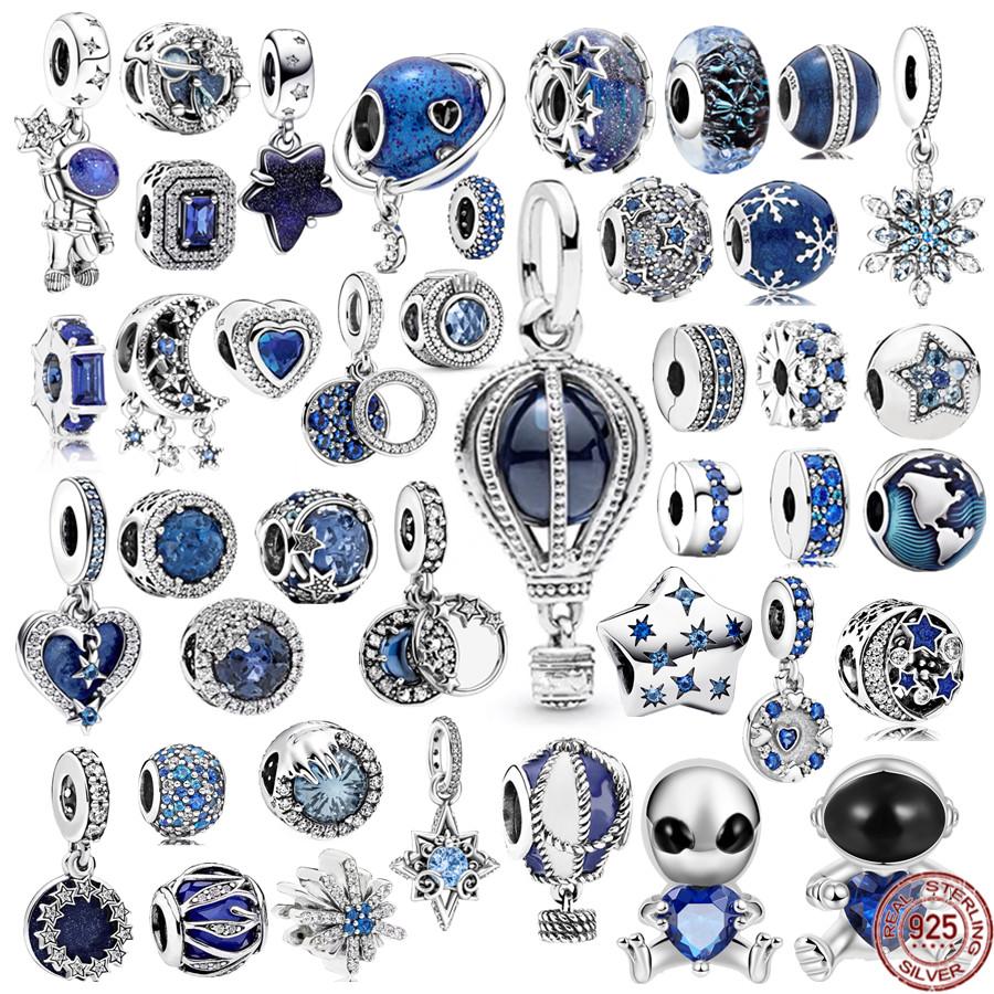 

Сверкающий синий Шарм Небесная Галактика Звезда Сердце Бусина Стерлингового Серебра 925 пробы Ювелирные Изделия Подарок Подходит Оригинальный Браслет Pandora Ожерелье